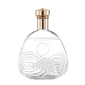 Flat glasflaska för whisky