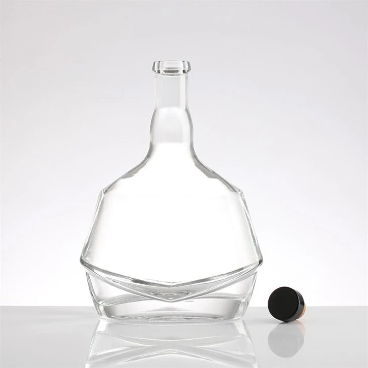 Gold-Capped Clear Bottle