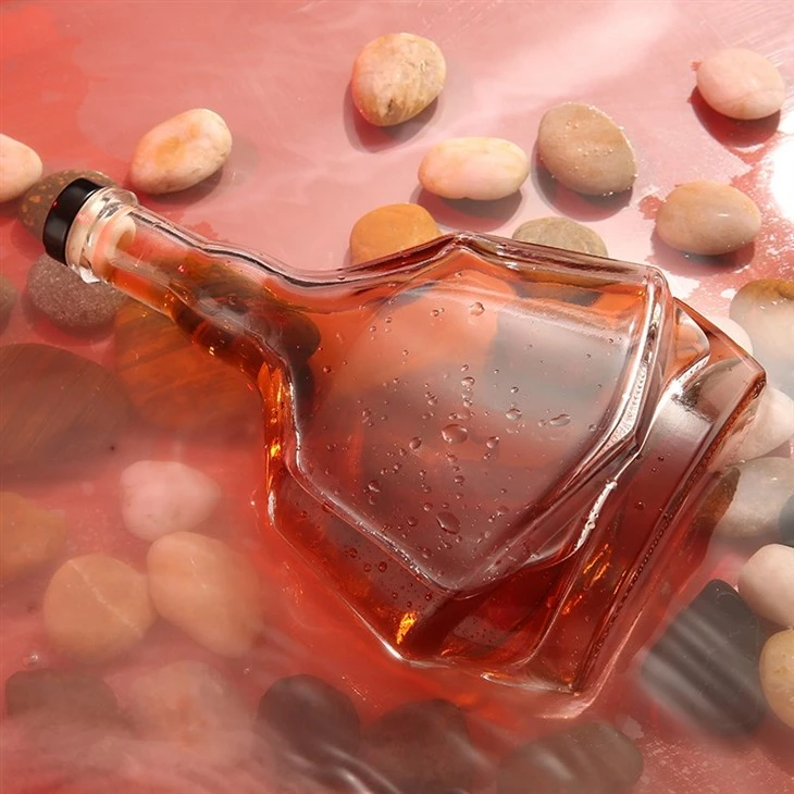 Gold-Capped Clear Bottle