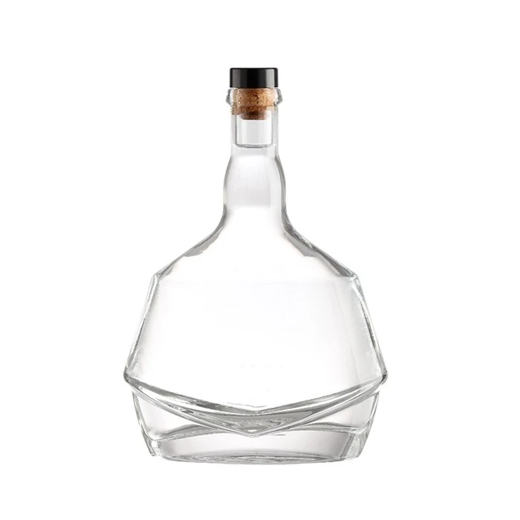 Gold-Capped Clear Bottle