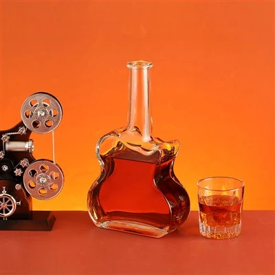 Fiolform genomskinlig design glasflaska