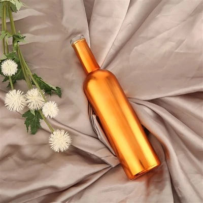 Gyllene färg 750 ml tunn hög whiskyflaska